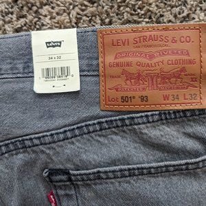 Levi 501 '93 Straight leg Gray Jeans size 34x32